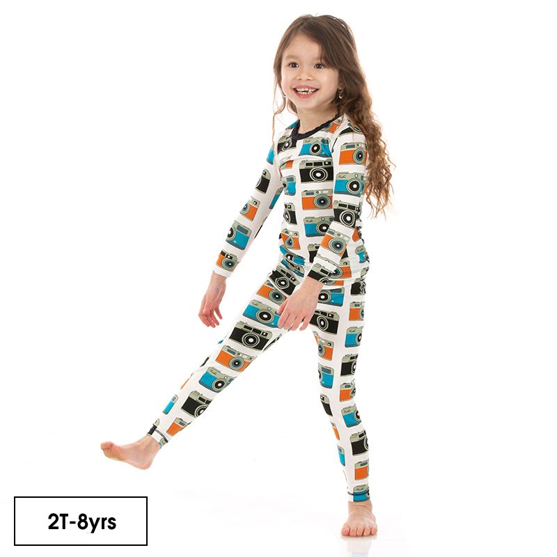 Print Long Sleeve Pajama Set in Moms Camera  - Doodlebug's Children's Boutique