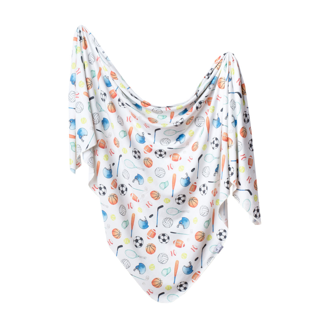 Varsity Swaddle Blanket  - Doodlebug's Children's Boutique