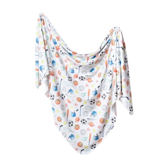 Varsity Swaddle Blanket  - Doodlebug's Children's Boutique