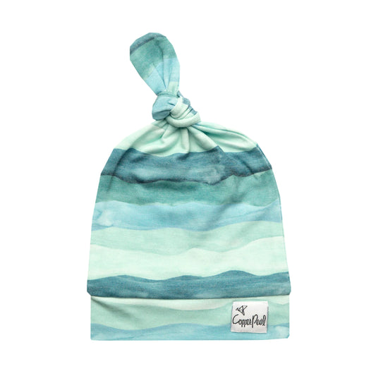 Waves Top Knot Hat  - Doodlebug's Children's Boutique