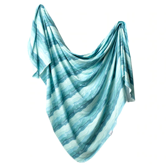 Waves Swaddle Blanket  - Doodlebug's Children's Boutique