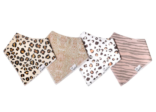 Zara 4 Pack Bandana Bibs  - Doodlebug's Children's Boutique