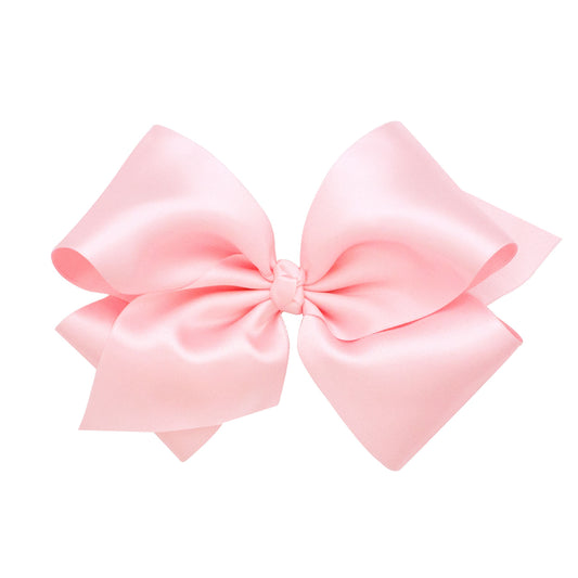 Light Pink Satin King Bow  - Doodlebug's Children's Boutique