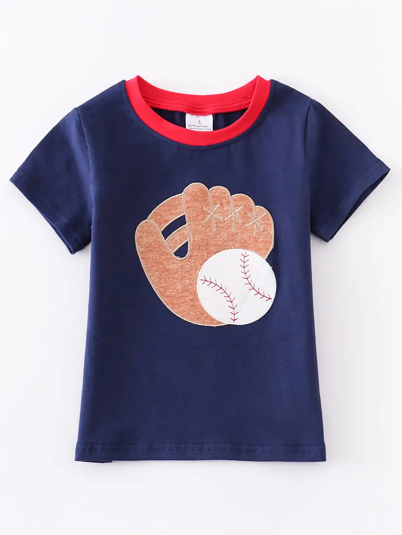 Baseball Applique Tee  - Doodlebug's Children's Boutique