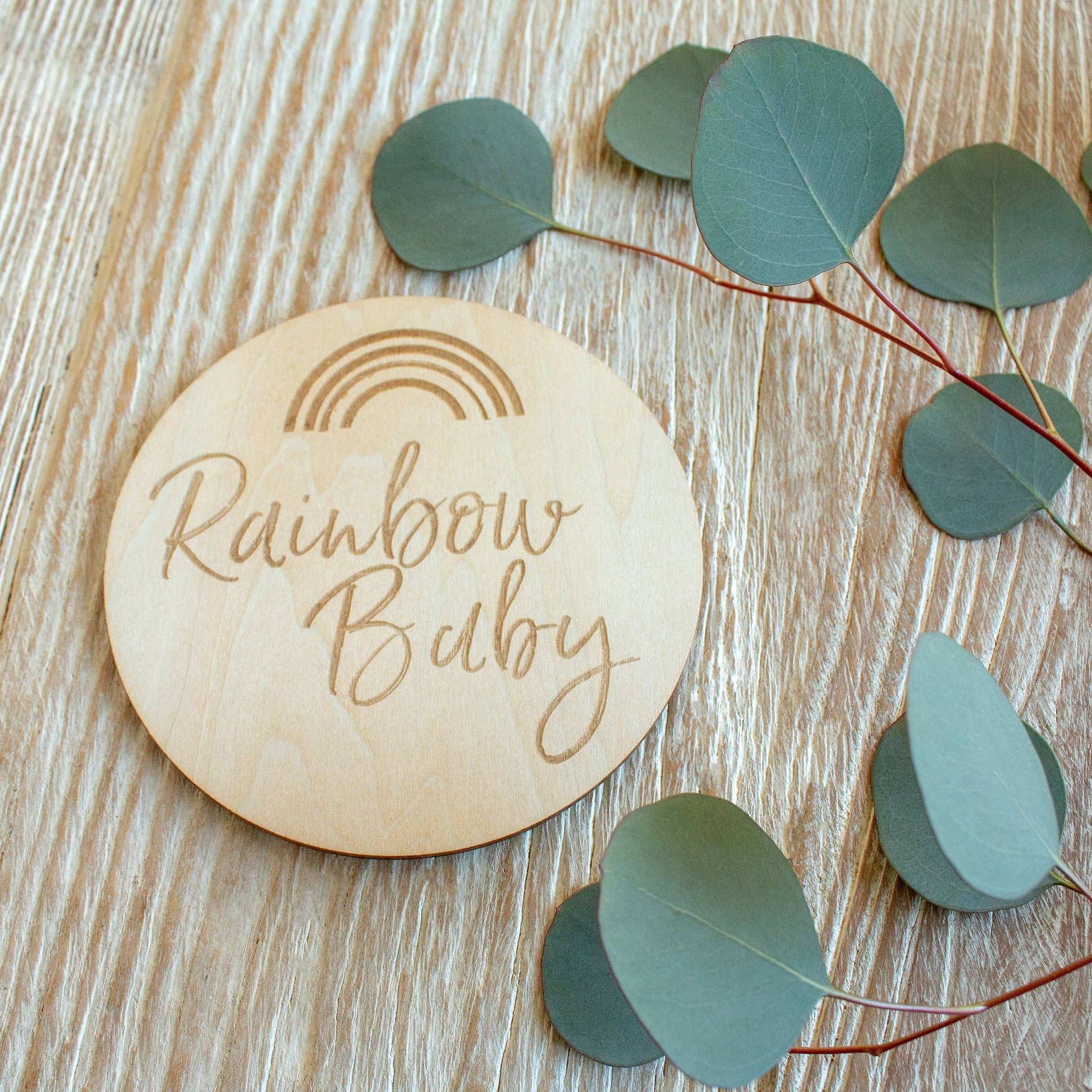 Rainbow Baby Birth Milestone Disc  - Doodlebug's Children's Boutique