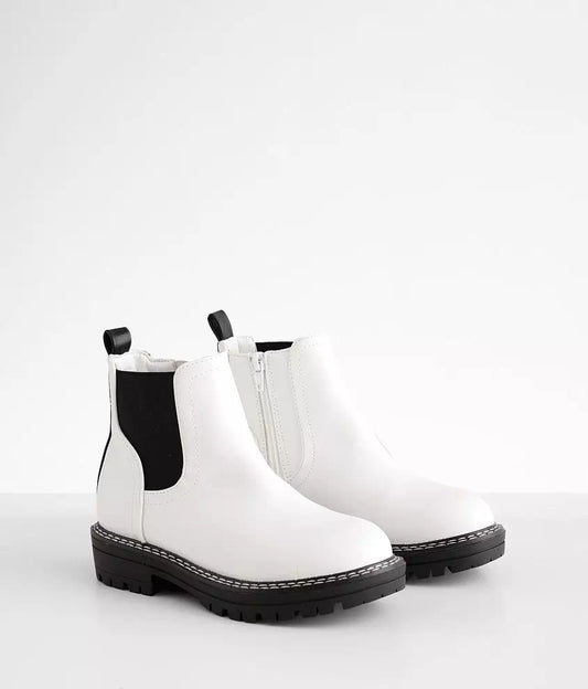 Little Cayson Boot in White  - Doodlebug's Children's Boutique