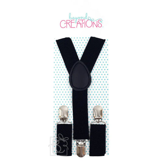Adjustable Suspenders in Black  - Doodlebug's Children's Boutique