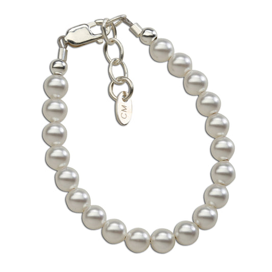Serenity Sterling Silver Pearl Bracelet  - Doodlebug's Children's Boutique