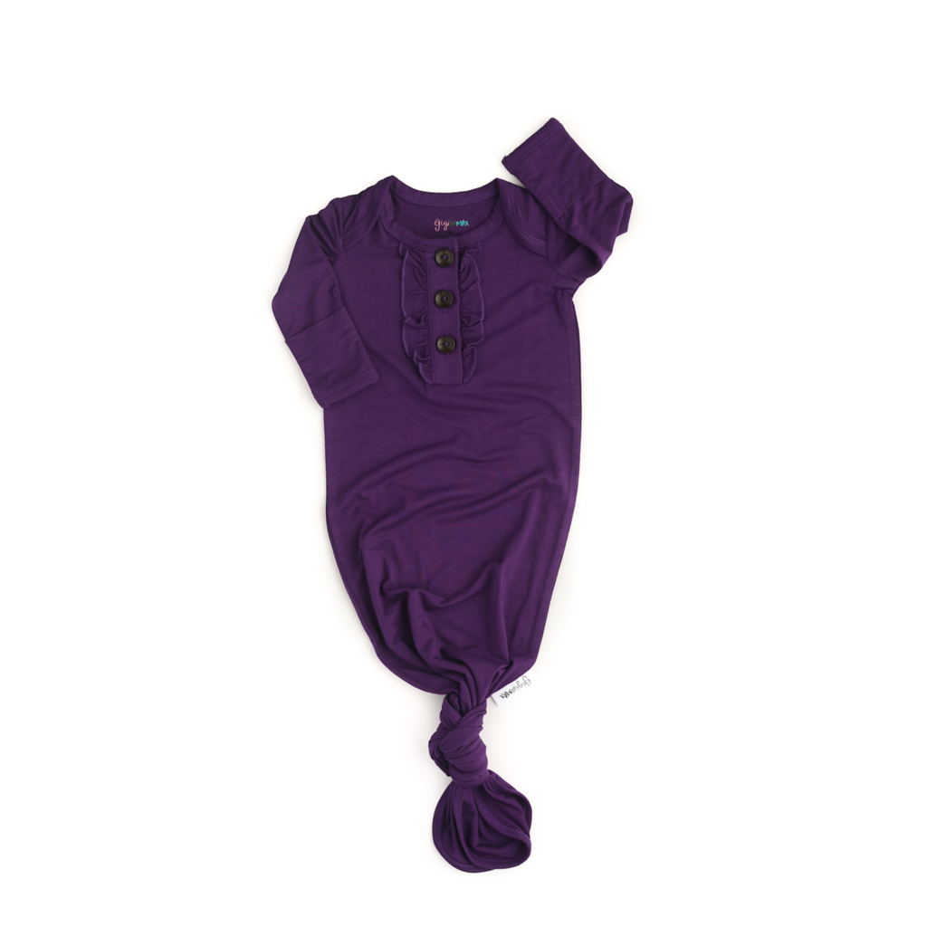 Audrey Knotted Ruffle Button Gown  - Doodlebug's Children's Boutique