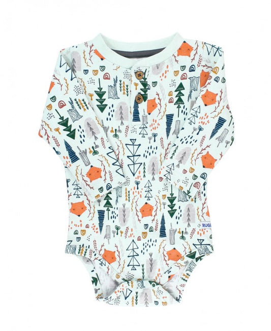 Woodland Wonderland Henley Bodysuit  - Doodlebug's Children's Boutique