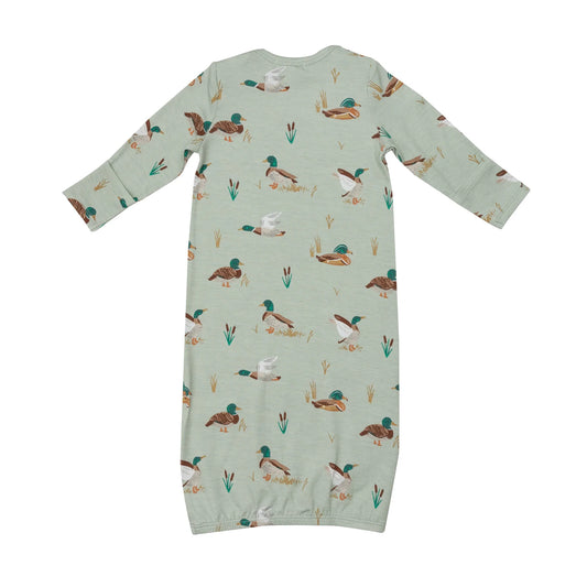 Bamboo Gown Set in Ducks  - Doodlebug's Children's Boutique