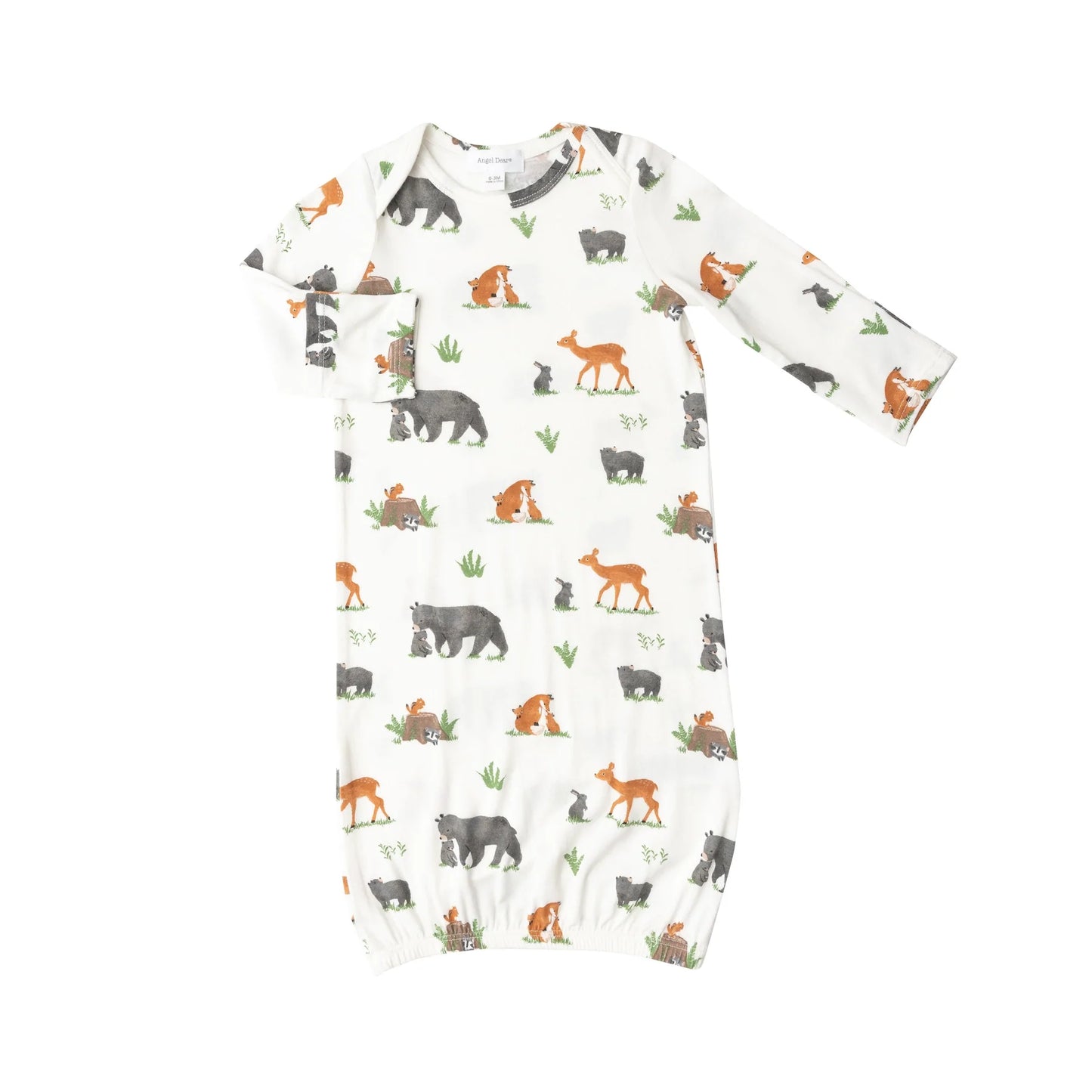 Bamboo Gown in Woodland Animals  - Doodlebug's Children's Boutique