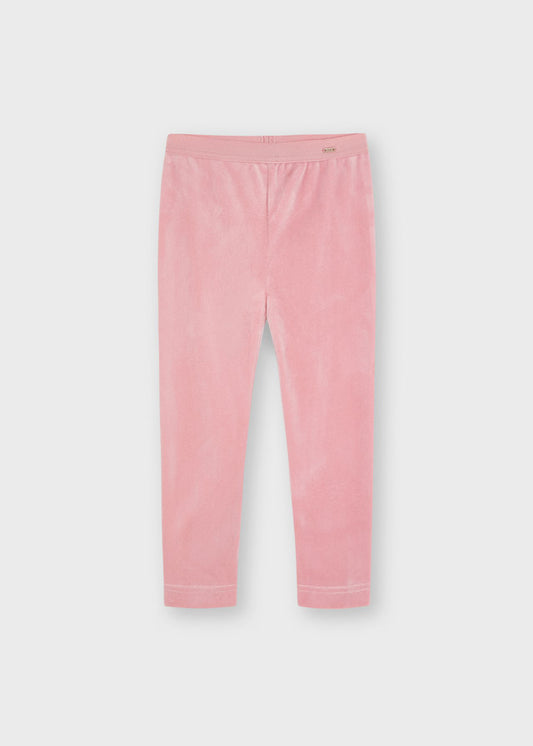 Pale Pink Velvet Leggings  - Doodlebug's Children's Boutique