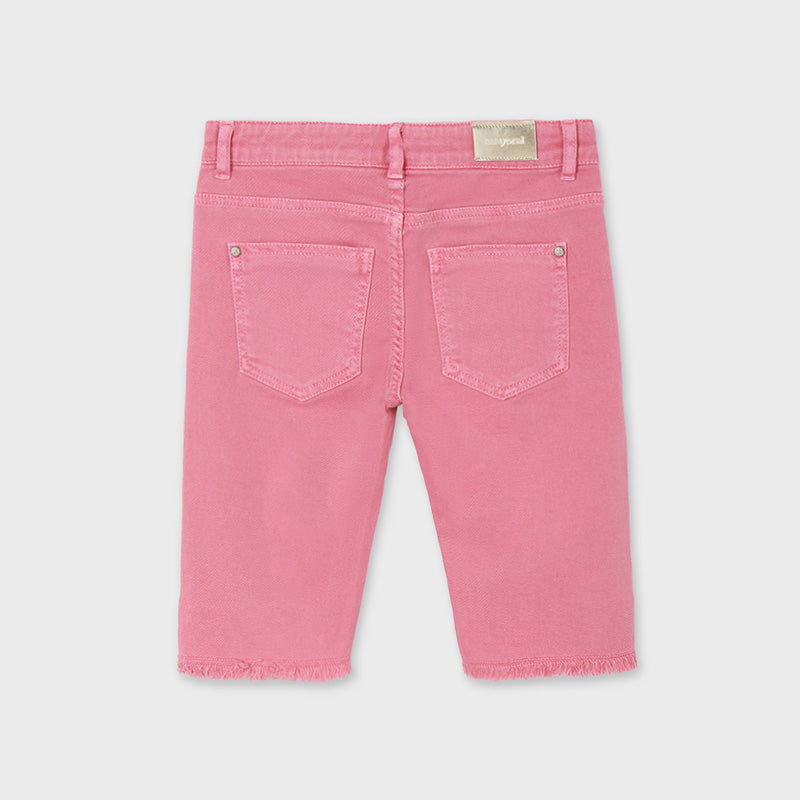 Pink Denim Biker Shorts  - Doodlebug's Children's Boutique