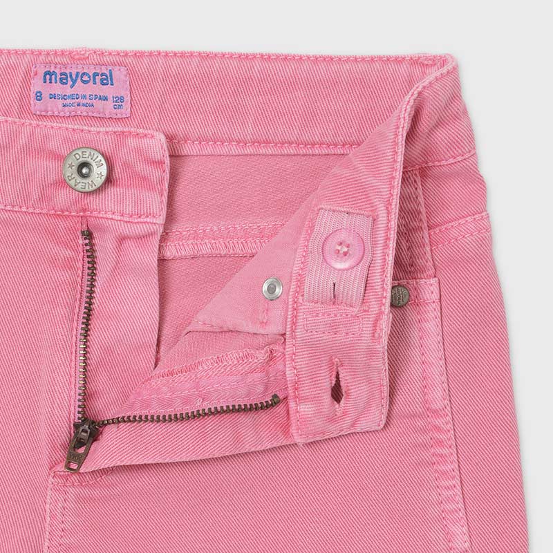 Pink Denim Biker Shorts  - Doodlebug's Children's Boutique