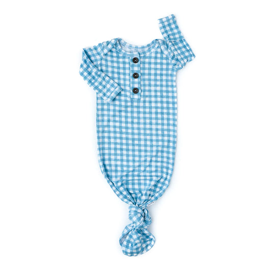 Connor Knotted Button Gown  - Doodlebug's Children's Boutique