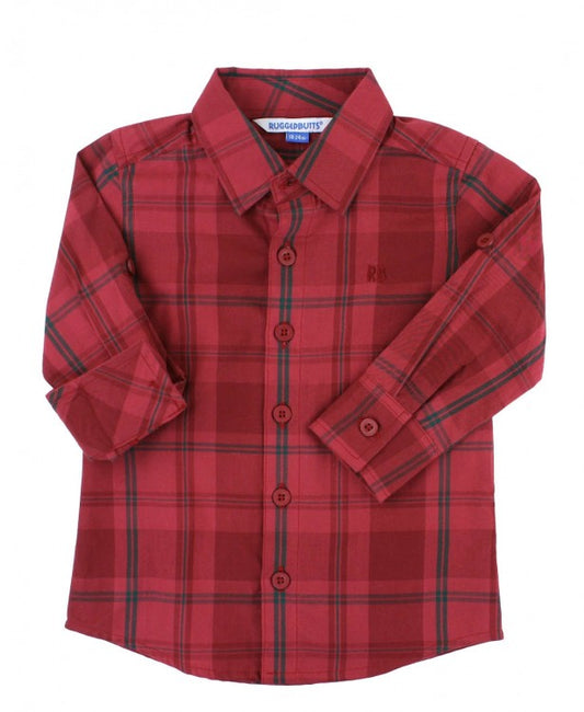 Noel Plaid Button Down Shirt  - Doodlebug's Children's Boutique