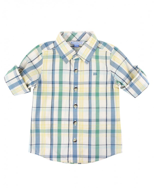 Sawyer Plaid Button Down Shirt  - Doodlebug's Children's Boutique