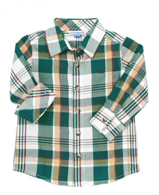 Windsor Plaid Button Down Shirt  - Doodlebug's Children's Boutique