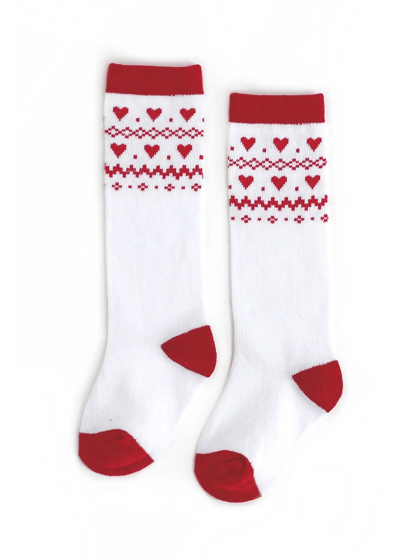 Knee High Socks in Heart Fair Isle  - Doodlebug's Children's Boutique
