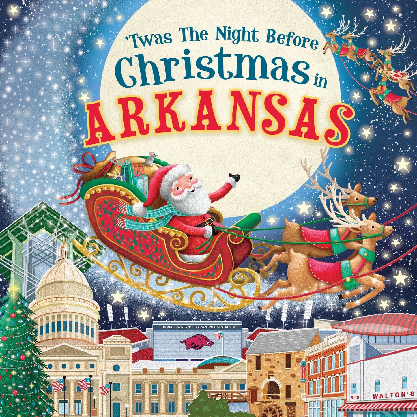 'Twas the Night Before Christmas in Arkansas Book  - Doodlebug's Children's Boutique