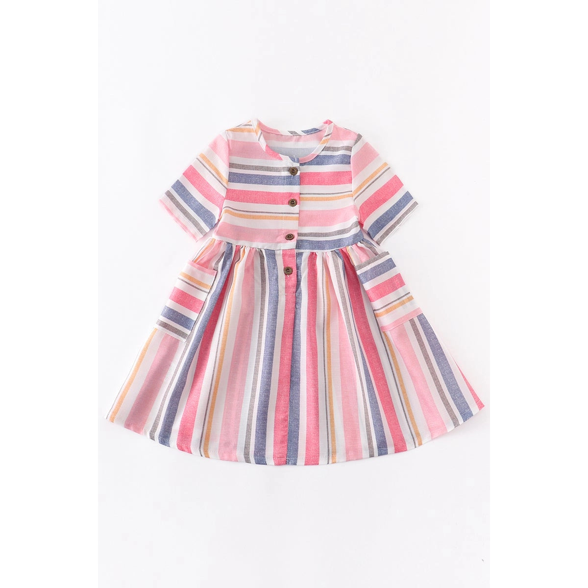 Color Stripe Twirl Dress  - Doodlebug's Children's Boutique
