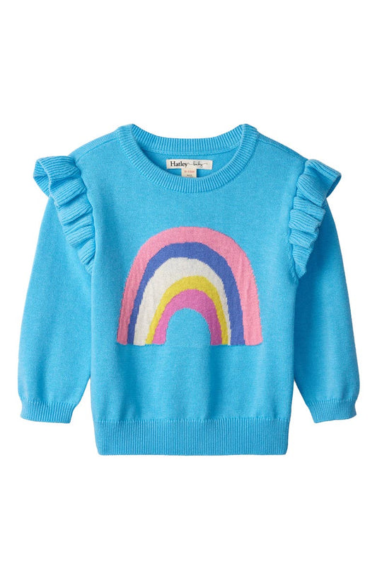 Rainbow Ruffle Sweater  - Doodlebug's Children's Boutique