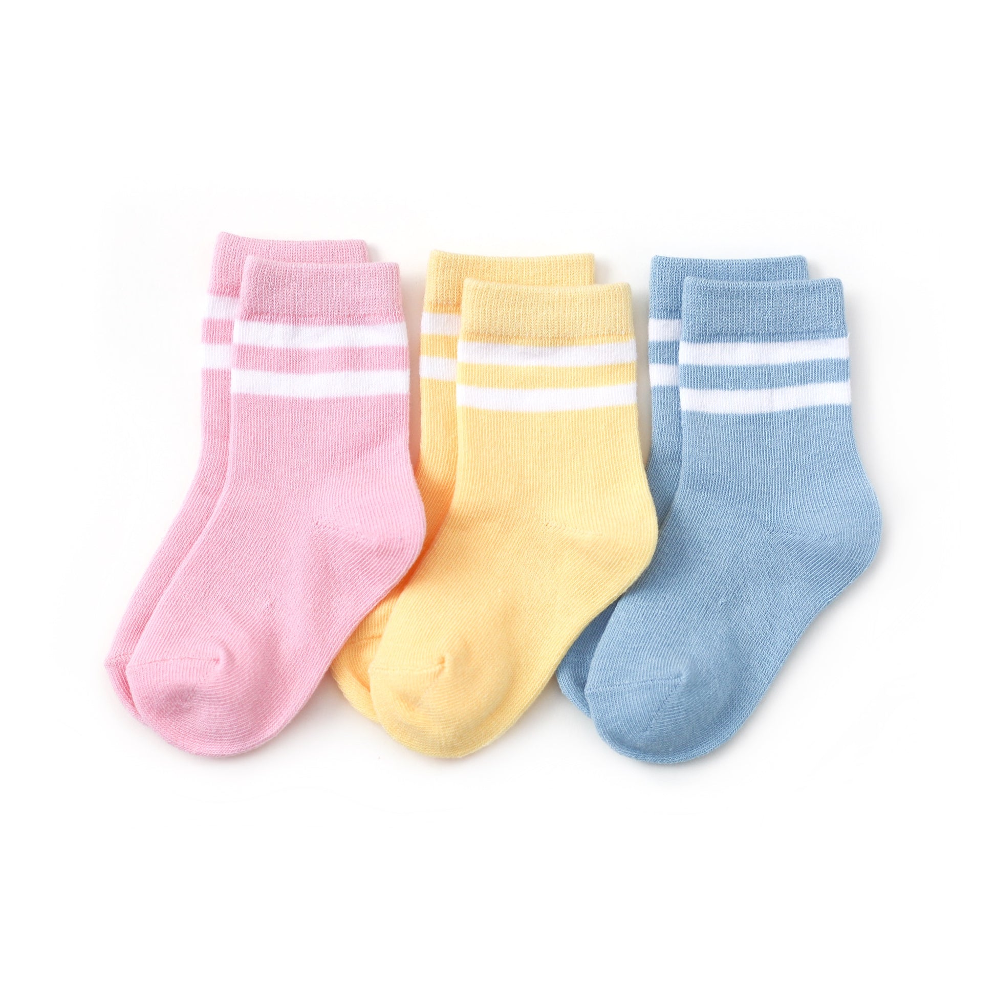 Pastel Striped 3 Pack Midi Socks  - Doodlebug's Children's Boutique