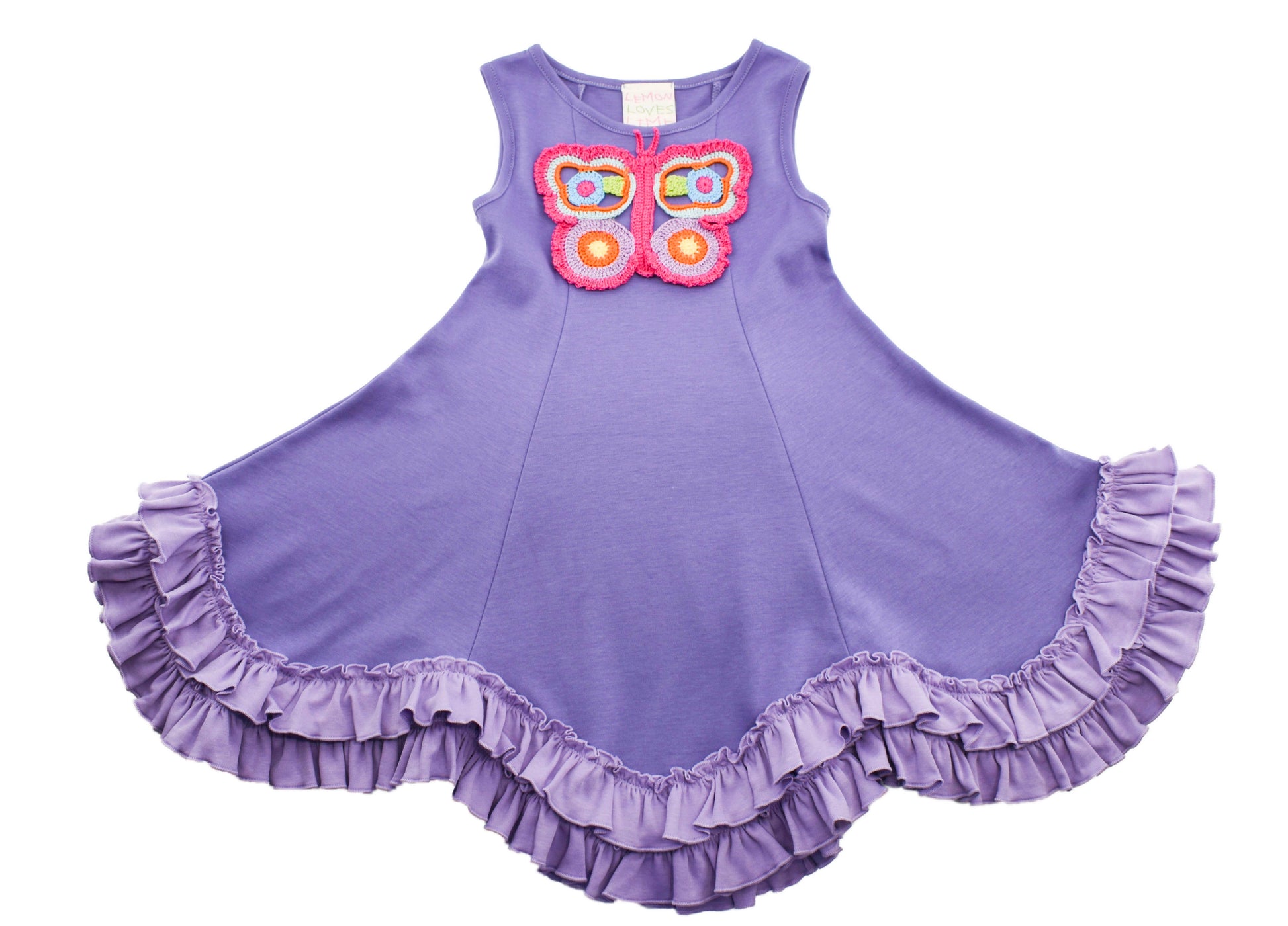 Heavenly Butterfly Dress in Veronica  - Doodlebug's Children's Boutique