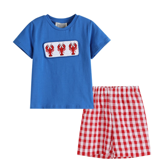 Crawfish Smocked Shirt and Shorts Set  - Doodlebug's Children's Boutique