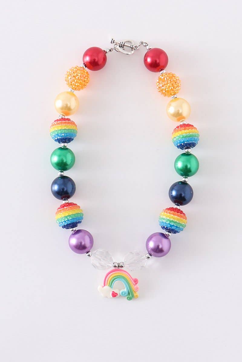 Rainbow Chunky Necklace  - Doodlebug's Children's Boutique