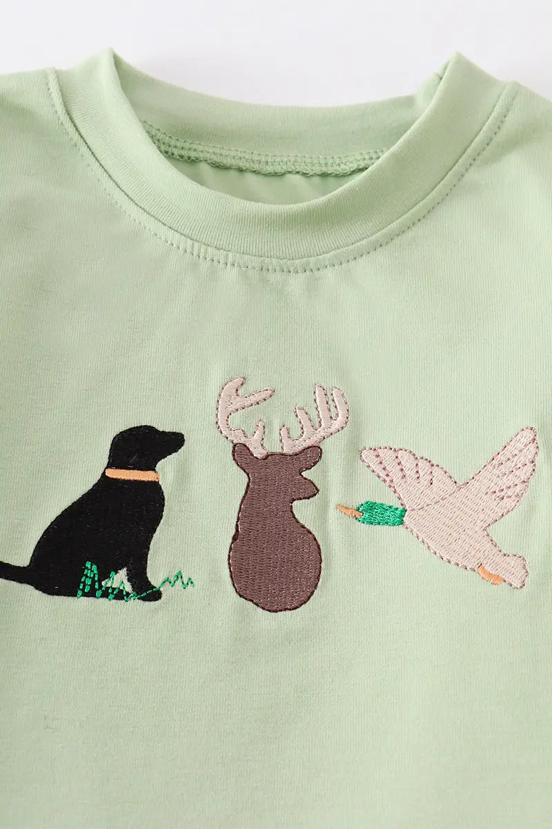 Green Hunting Boy Set  - Doodlebug's Children's Boutique