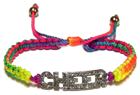 Cheer Rhinestone Adjustable Bracelet Tie Dye (Colors Vary) - Doodlebug's Children's Boutique