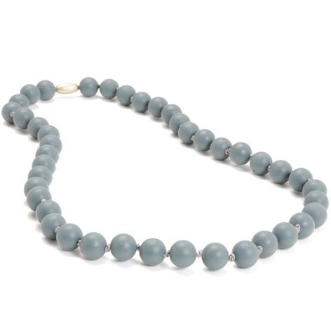 Jane Teething Necklace in Stormy Grey  - Doodlebug's Children's Boutique
