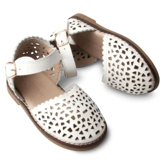 Leather Pocket Sandal in Cotton  - Doodlebug's Children's Boutique