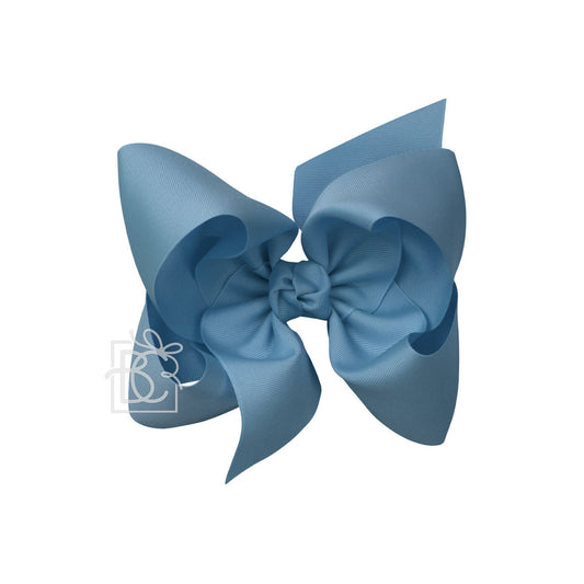 Texas Sized Bow in Williamsburg Blue  - Doodlebug's Children's Boutique