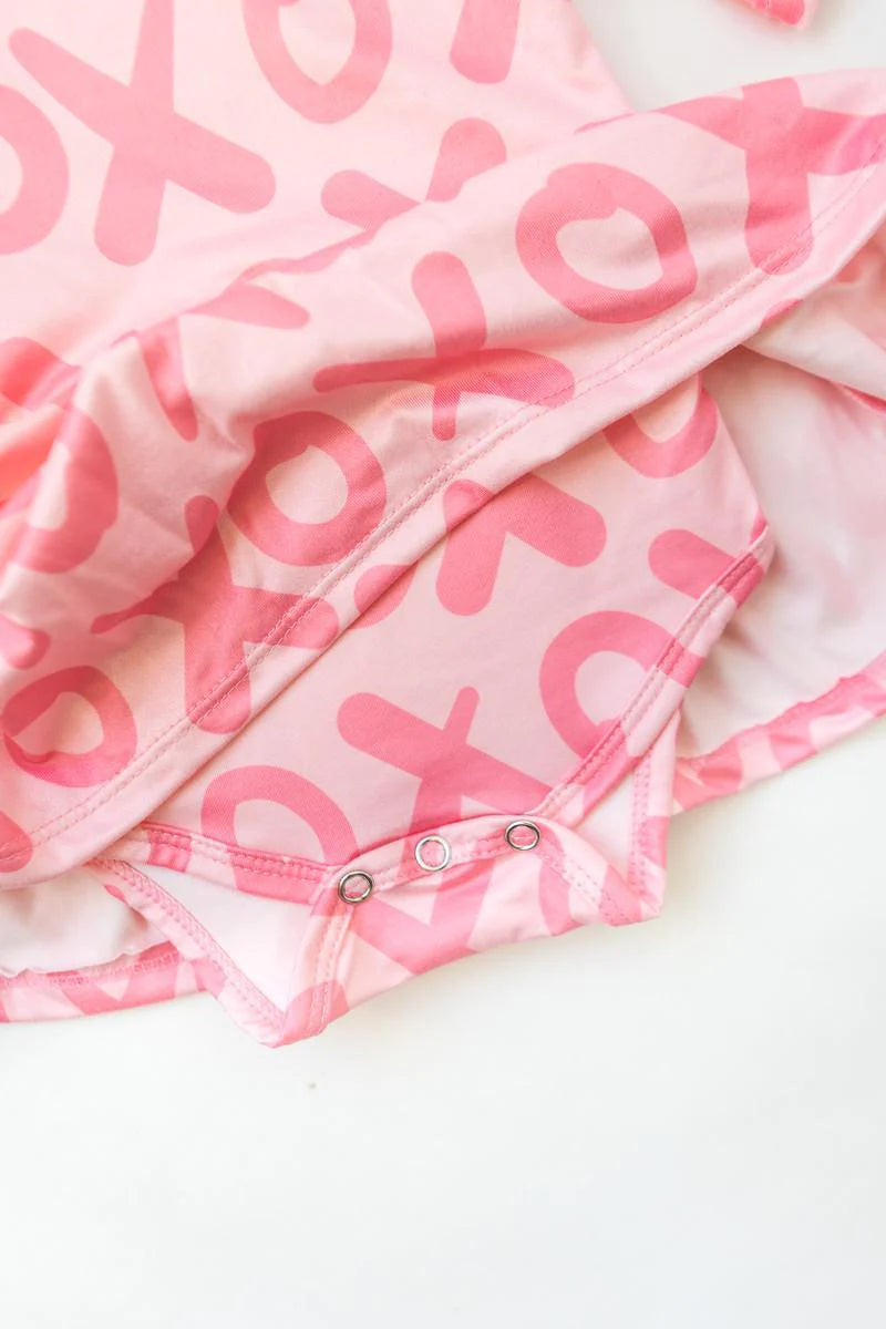 XOXO Twirl Bodysuit Dress  - Doodlebug's Children's Boutique