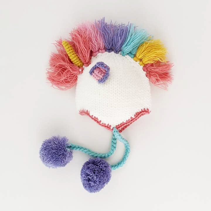 Unicorn Ear Flap Beanie Hat  - Doodlebug's Children's Boutique