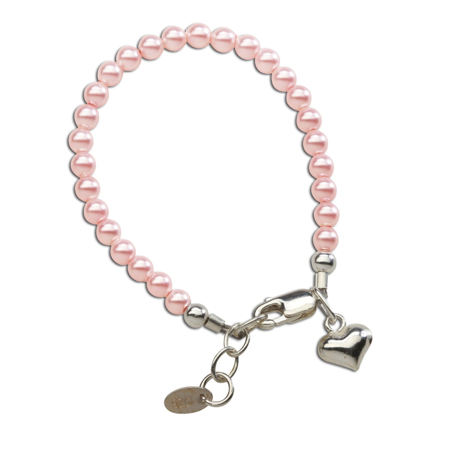 Serenity Sterling Silver Pink Pearl Bracelet  - Doodlebug's Children's Boutique