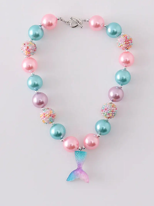 Mermaid Chunky Necklace  - Doodlebug's Children's Boutique