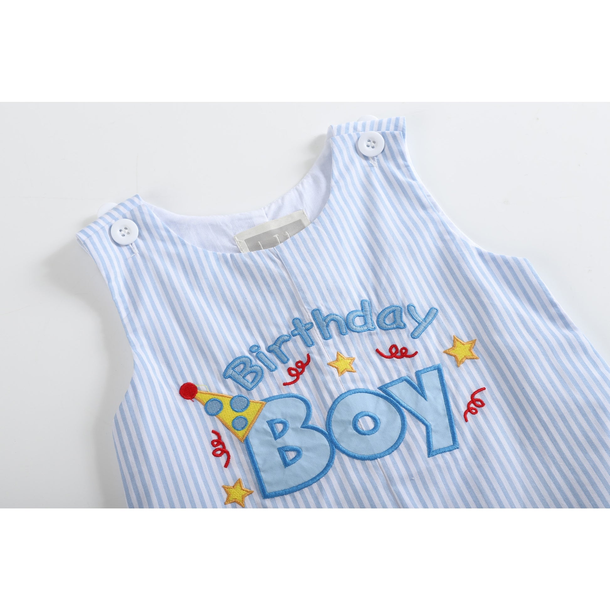 Birthday Boy Shortalls  - Doodlebug's Children's Boutique