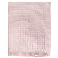 Pink Petite Cable Knit Blanket  - Doodlebug's Children's Boutique