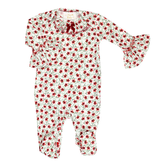 Holly Jolly Footie  - Doodlebug's Children's Boutique