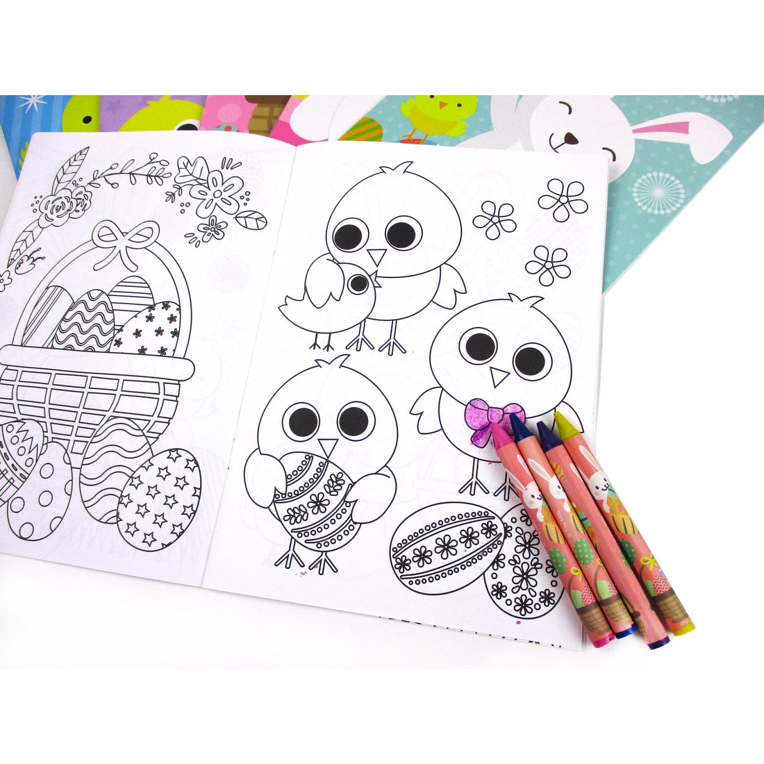 Easter Coloring Book with Crayons  - Doodlebug's Children's Boutique