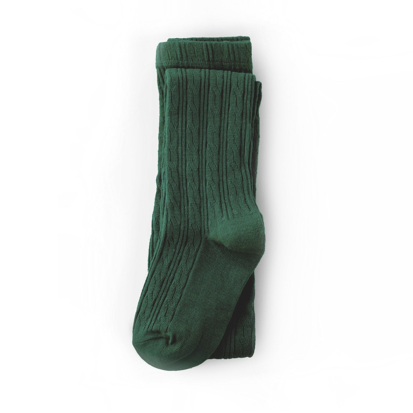 Cable Knit Tights in Forest Green  - Doodlebug's Children's Boutique