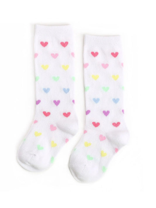 Knee High Socks in Sweetheart  - Doodlebug's Children's Boutique