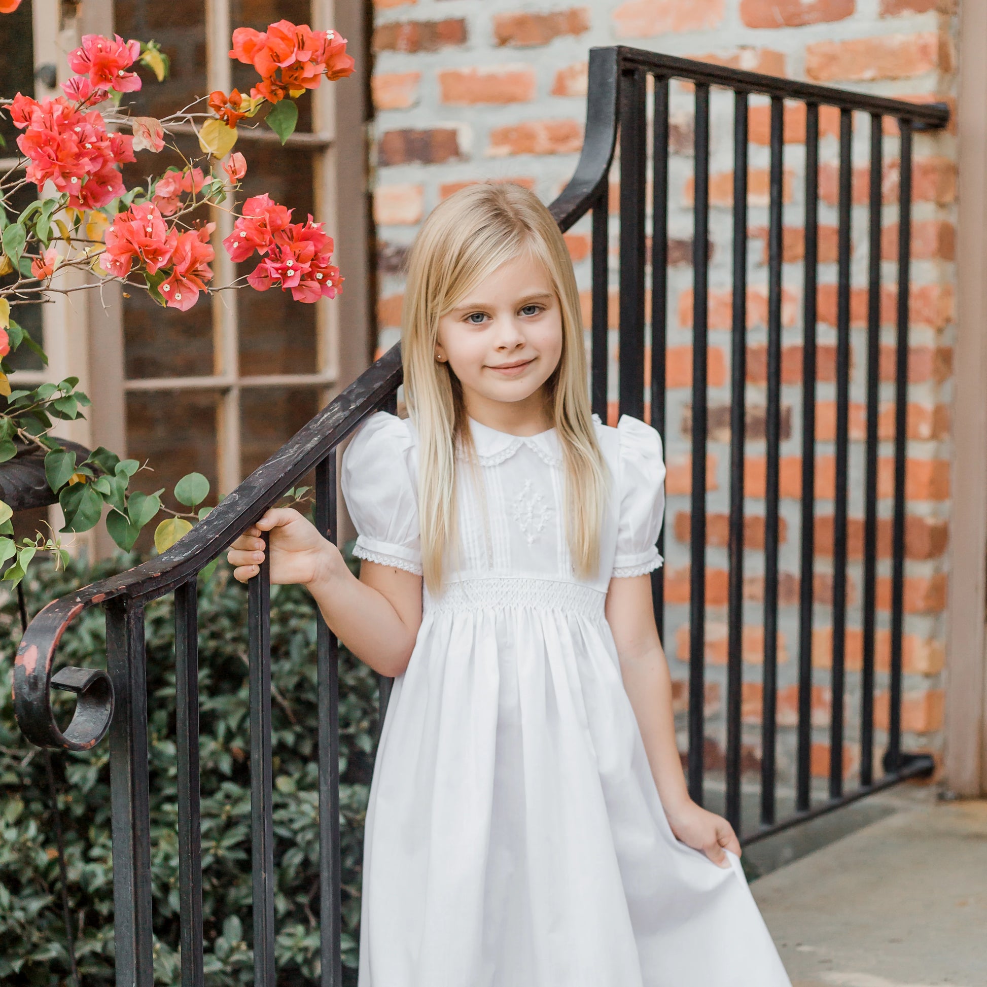 Flower Girl Dress in White  - Doodlebug's Children's Boutique