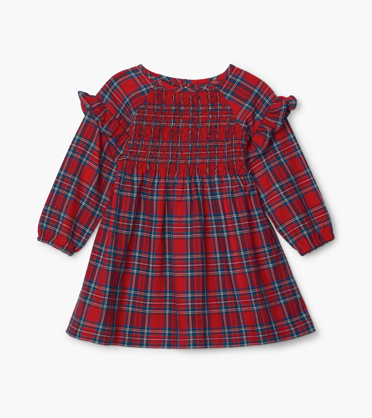 Holiday Plaid Baby Smocked Party Dress  - Doodlebug's Children's Boutique