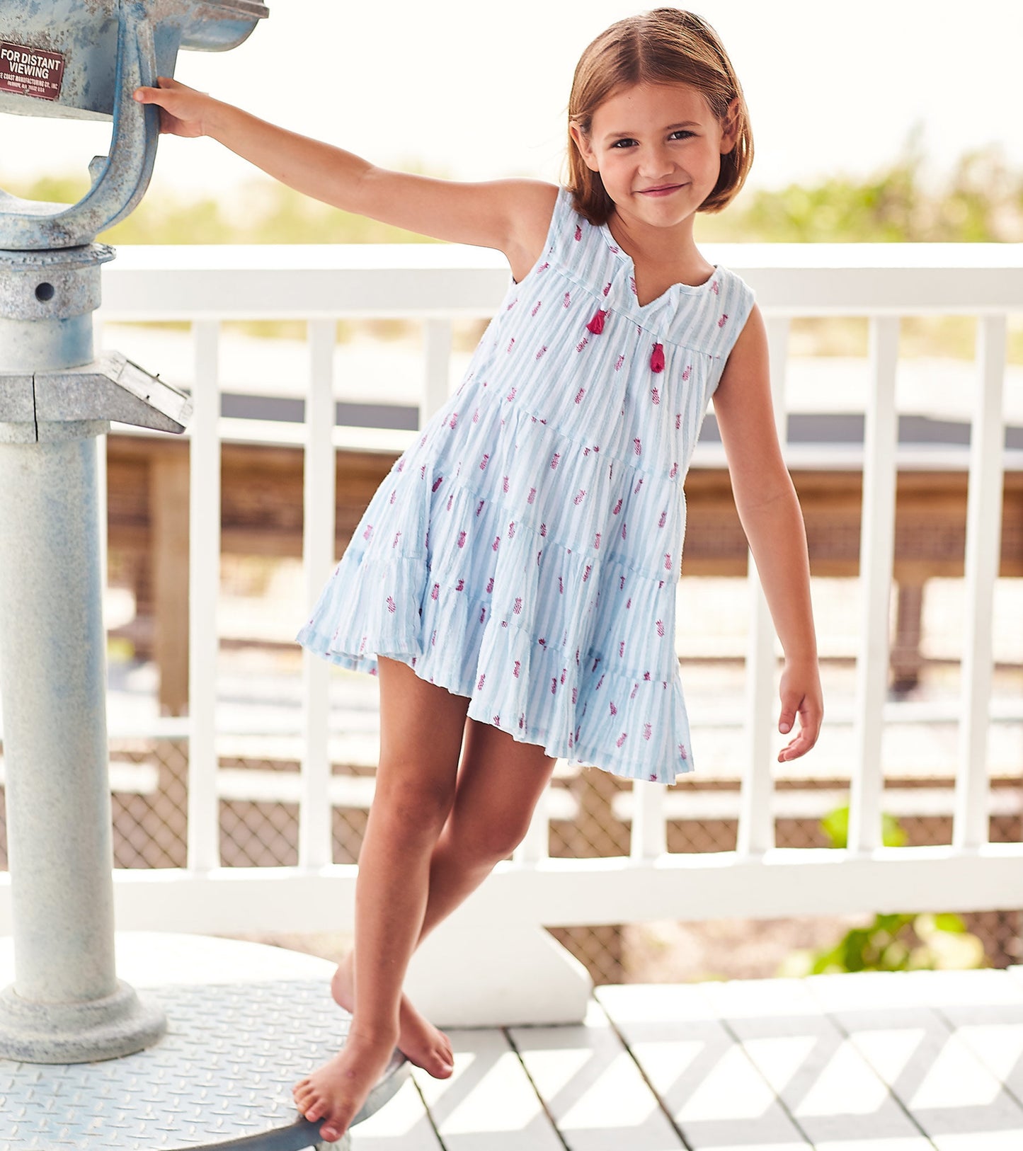 Party Pineapples Tiered Dress  - Doodlebug's Children's Boutique