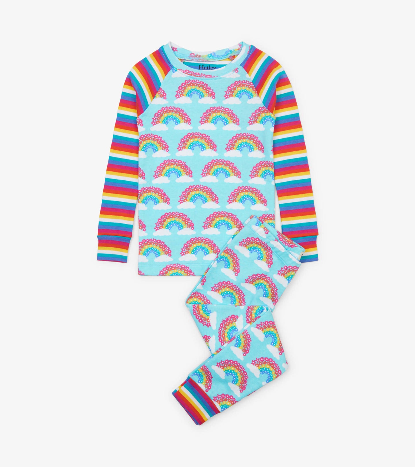 Magical Rainbows Organic Cotton Raglan Pajama Set  - Doodlebug's Children's Boutique